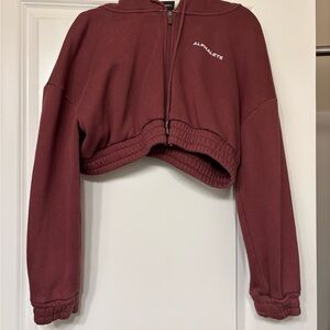 Alphalete Maroon Cropped Jacket
